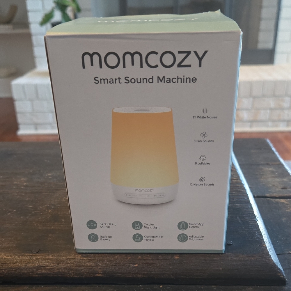 Momcozy Smart Sound Machine - White and Cream
